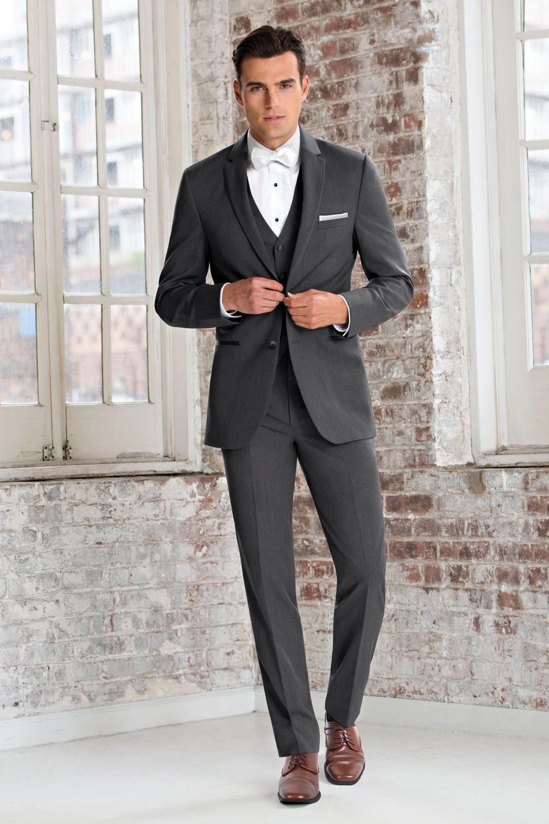 Michael Kors Slim Fit Steel Grey Sterling Wedding Suit | Jim's