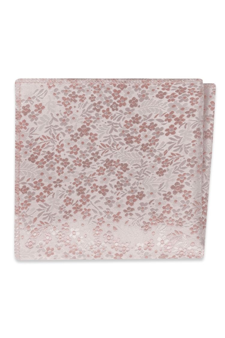 Blush Floral Pocket Square