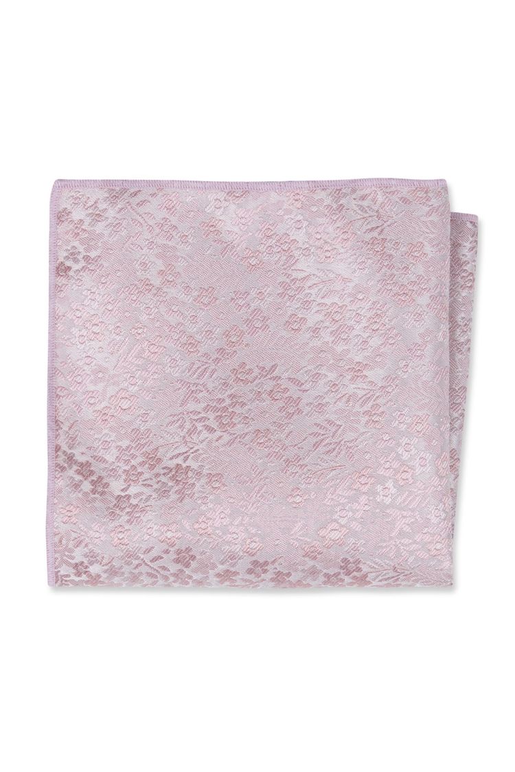 Dusty Rose Floral Pocket Square