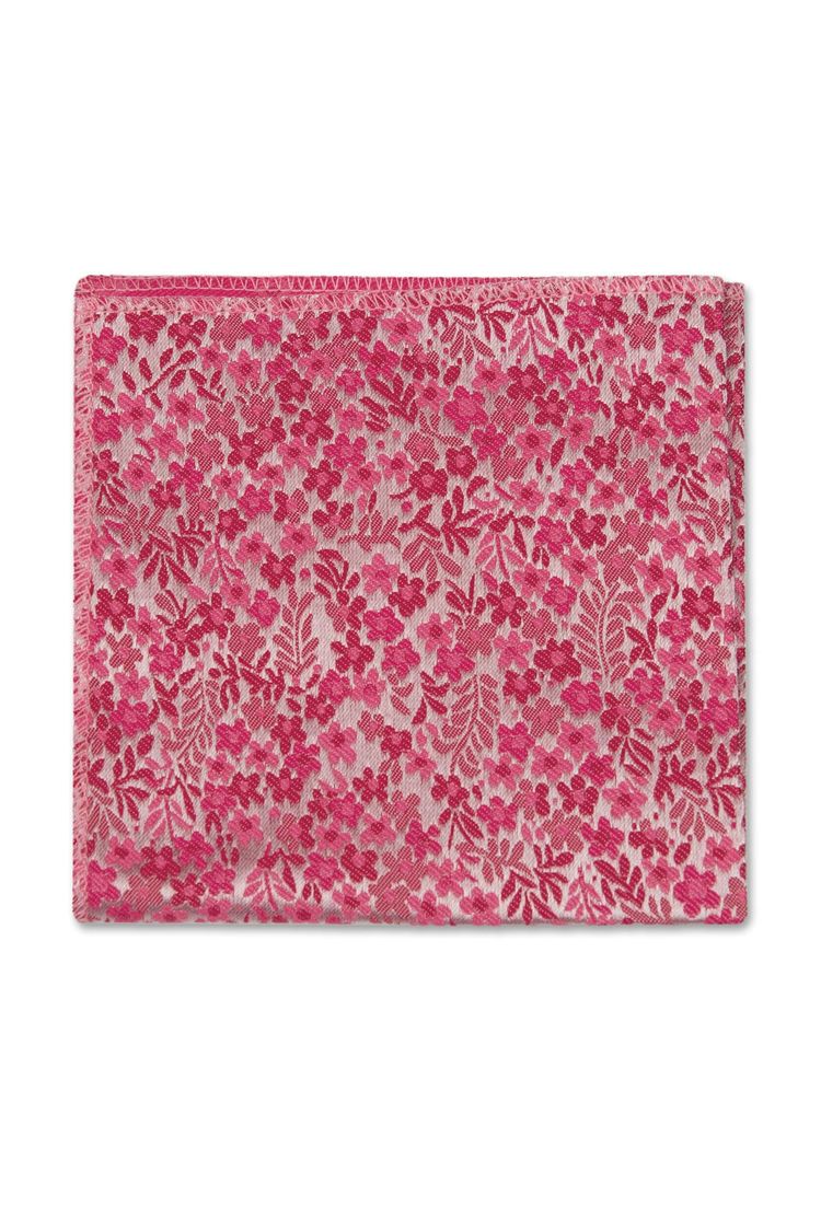 Fuchsia Floral Pocket Square