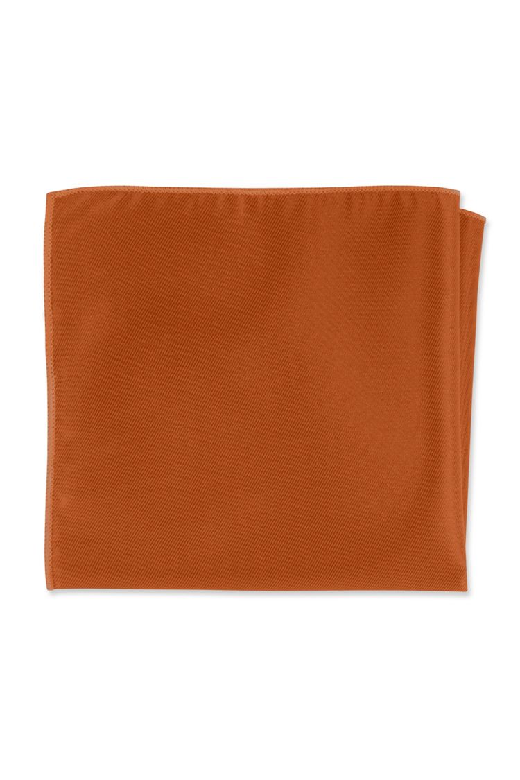 Herringbone Burnt Orange Pocket Square