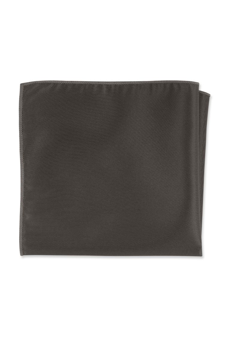 Herringbone Charcoal Pocket Square