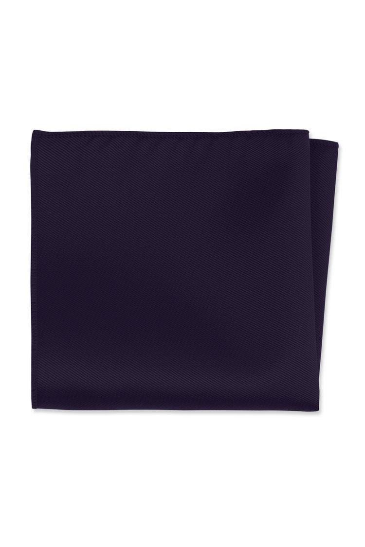 Herringbone Eggplant Pocket Square