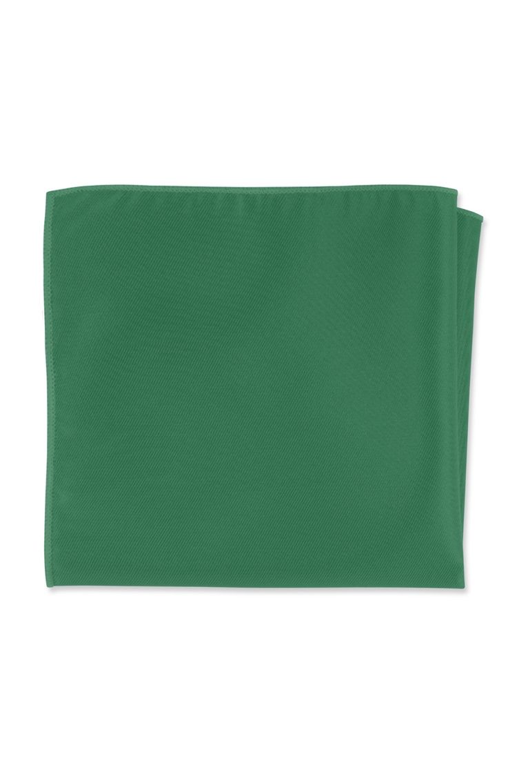 Herringbone Emerald Green Pocket Square