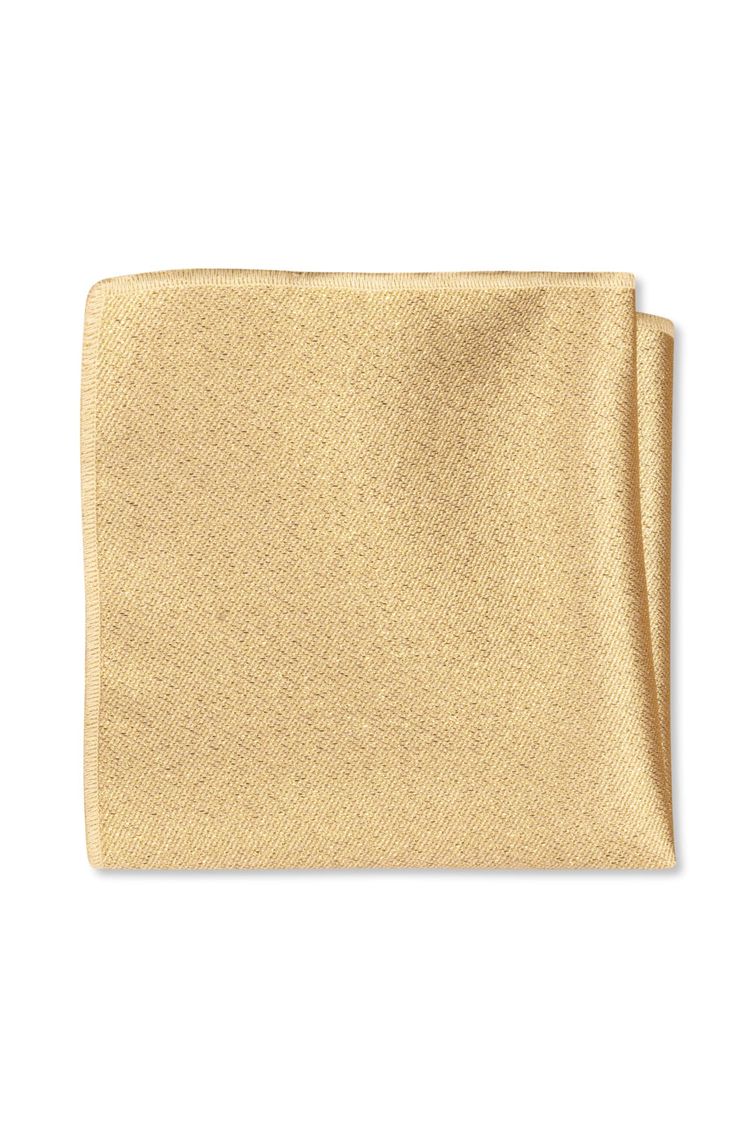 Metallic Gold Solid Pocket Square