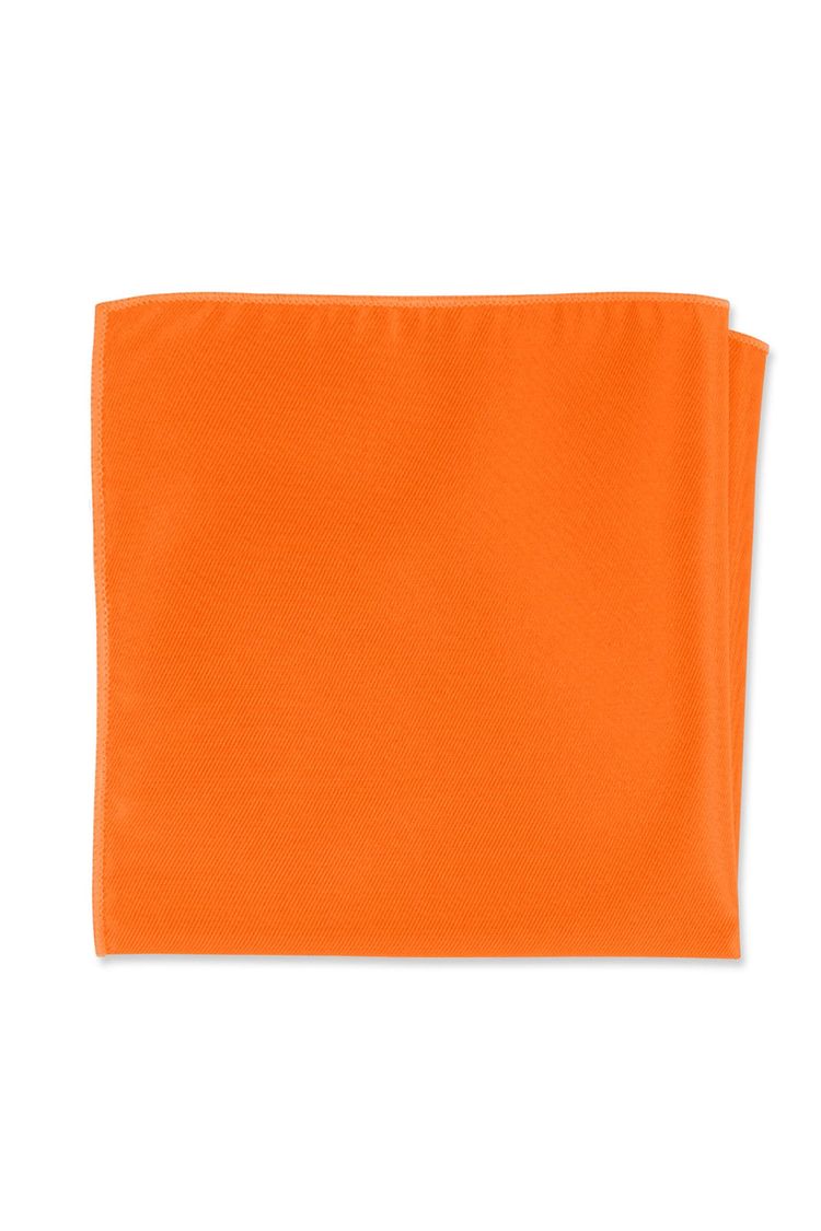 Bright Orange Solid Pocket Square