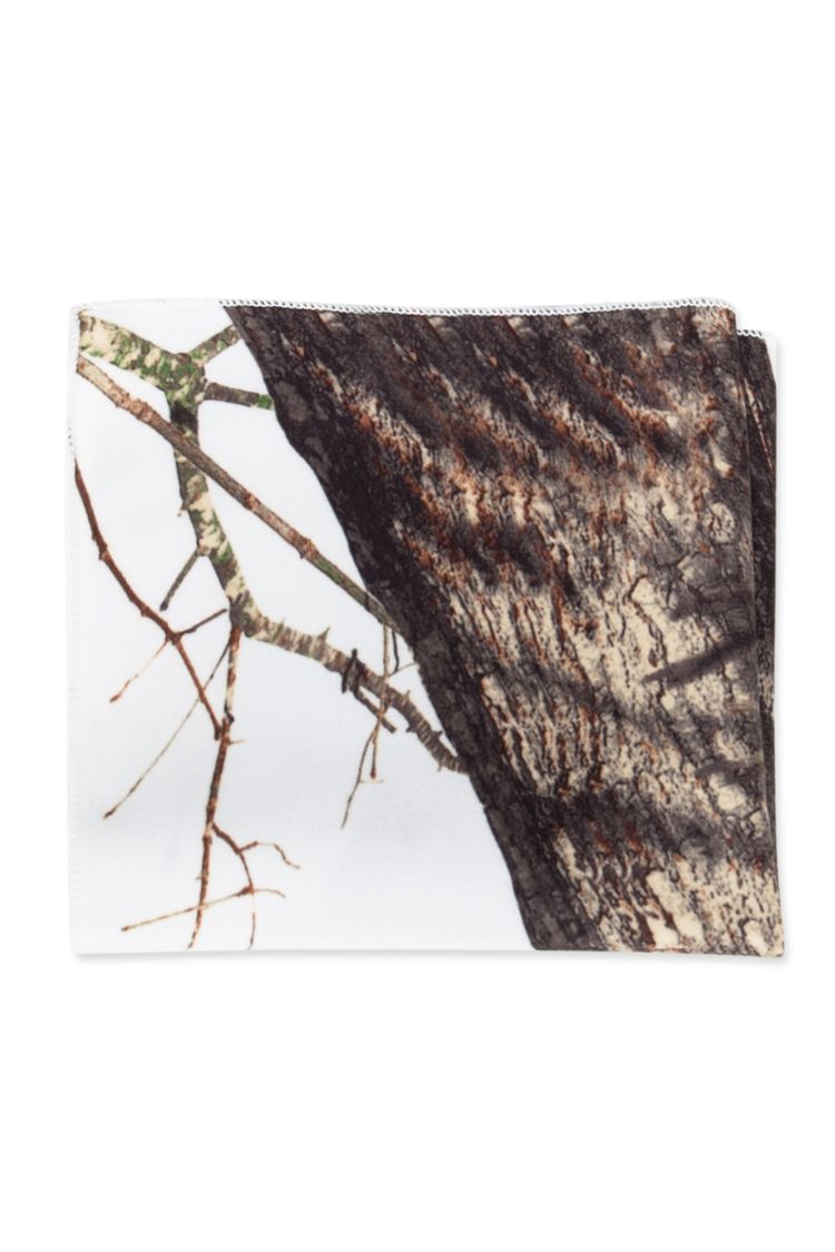 Mossy Oak White Camouflage Pocket Square
