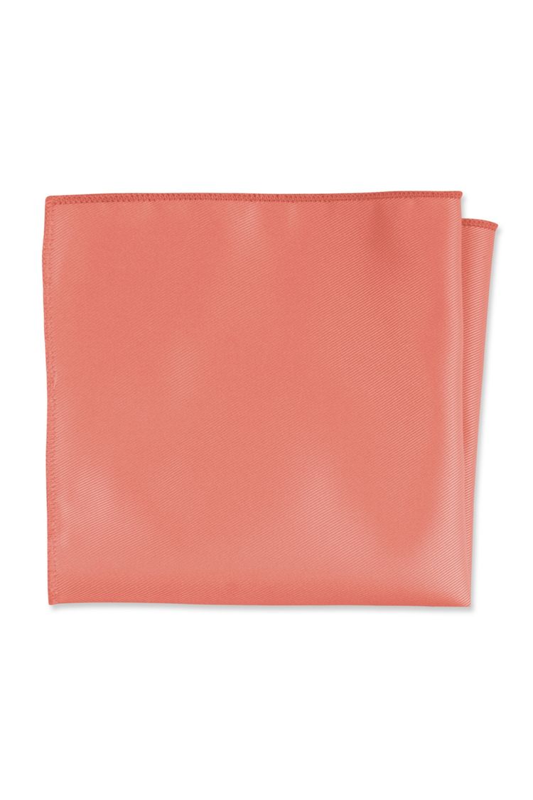 Expressions Coral Pocket Square