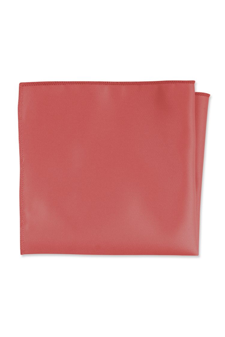 Expressions Dark Coral Pocket Square