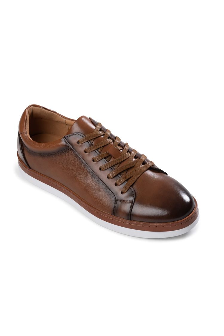 Tan Porter Leather Dress Sneaker