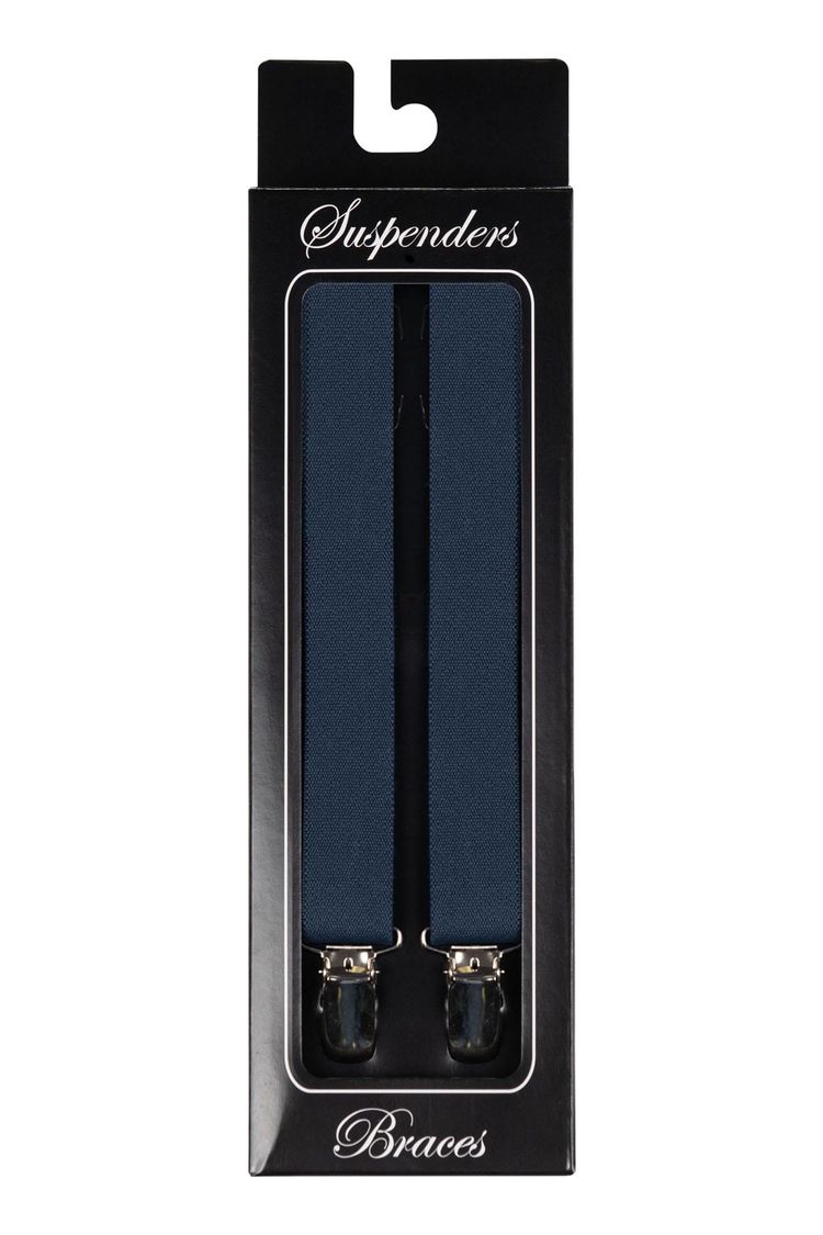 Indigo Blue Clip-On Suspenders