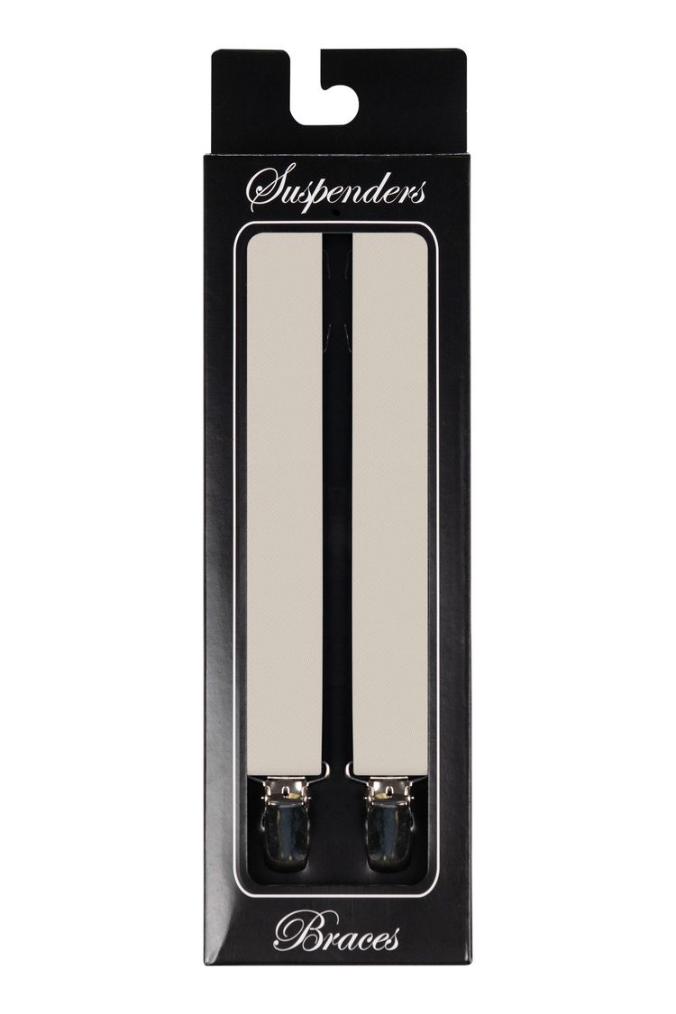 Tan Clip-On Suspenders