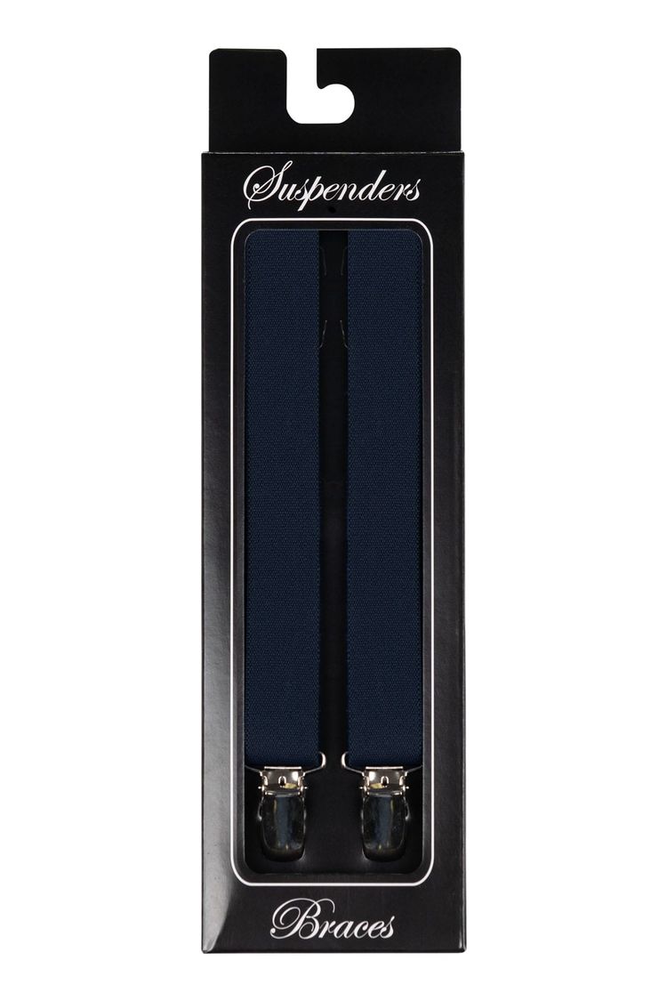 Navy Clip-On Suspenders