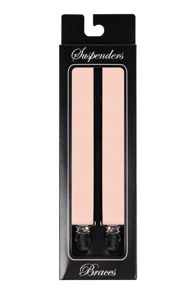 Petal Pink Clip-On Suspenders