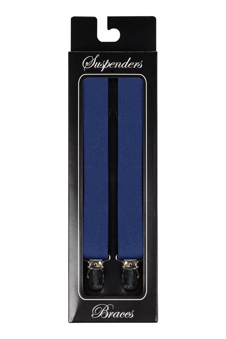 Royal Blue Clip-On Suspenders