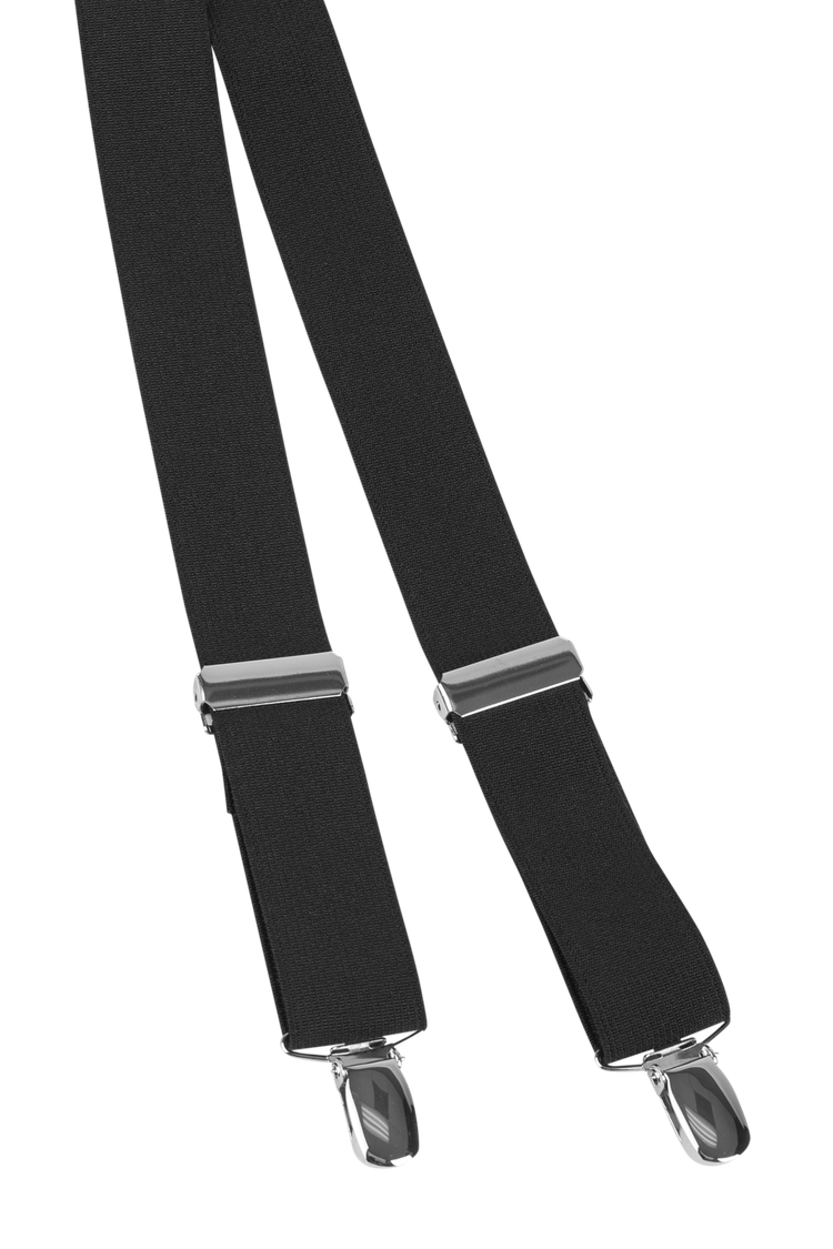 Black Clip-On Suspenders