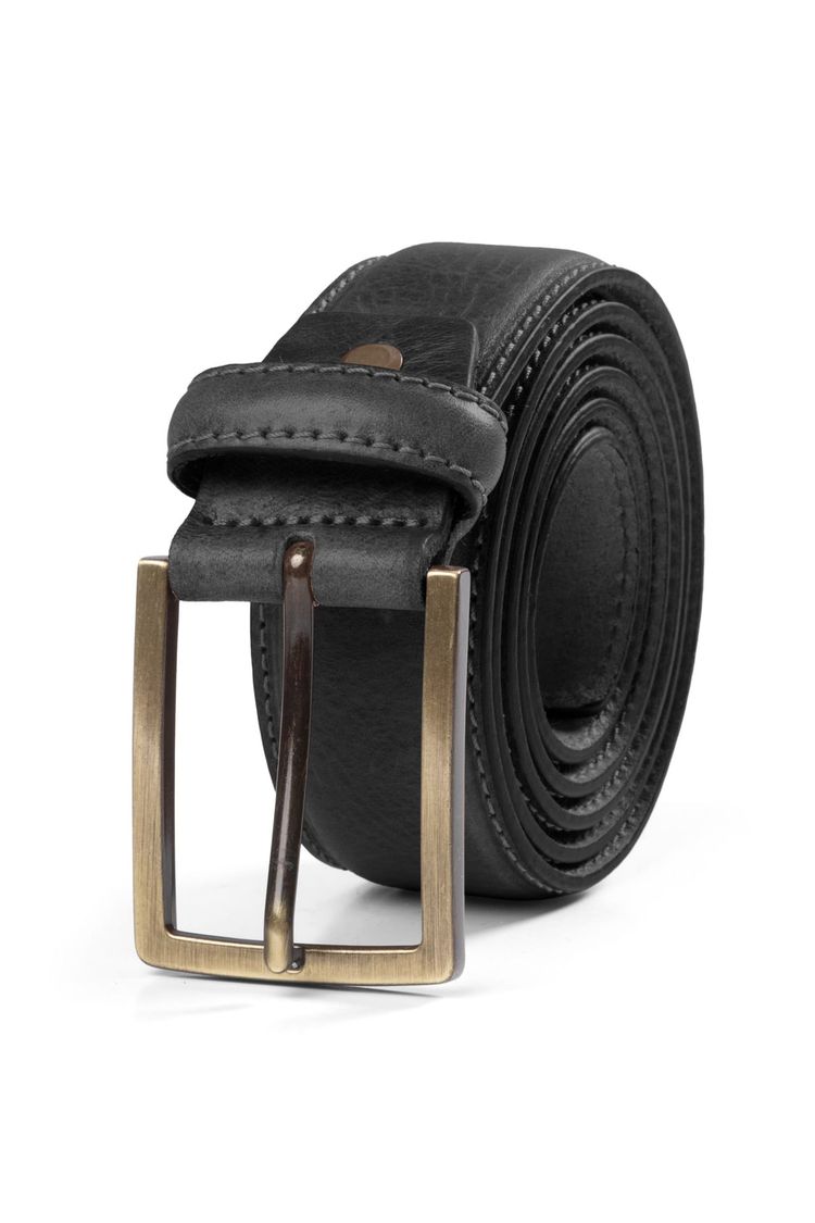 Black Italian Leather Belt