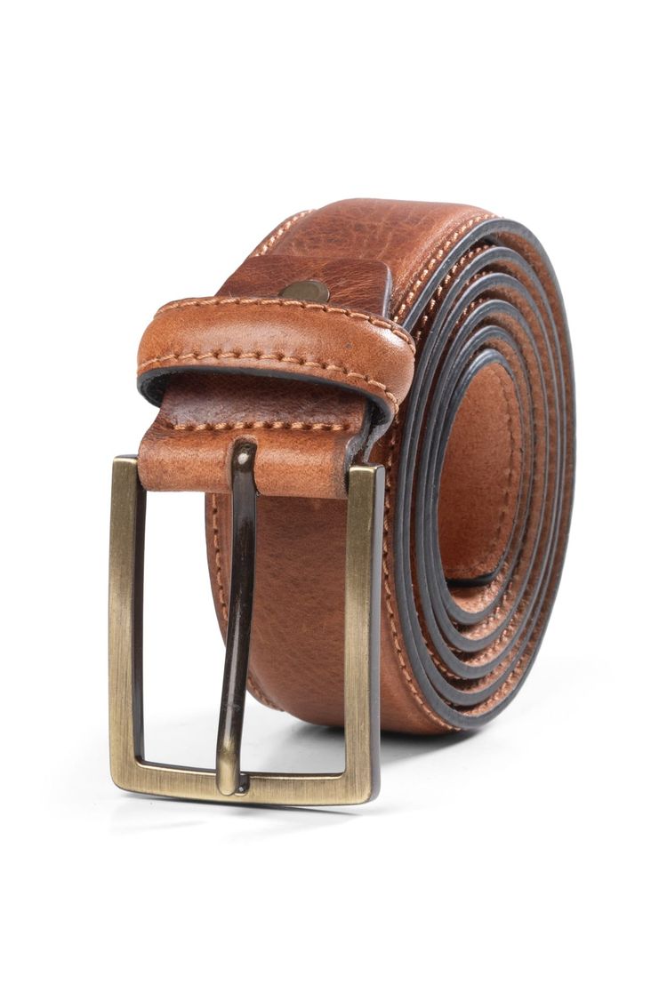 Tobacco Italian Leather Belt