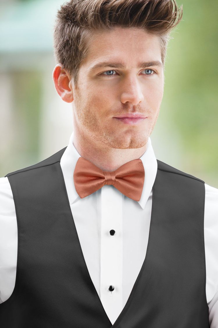 Sedona Solid Bow Tie with a black vest