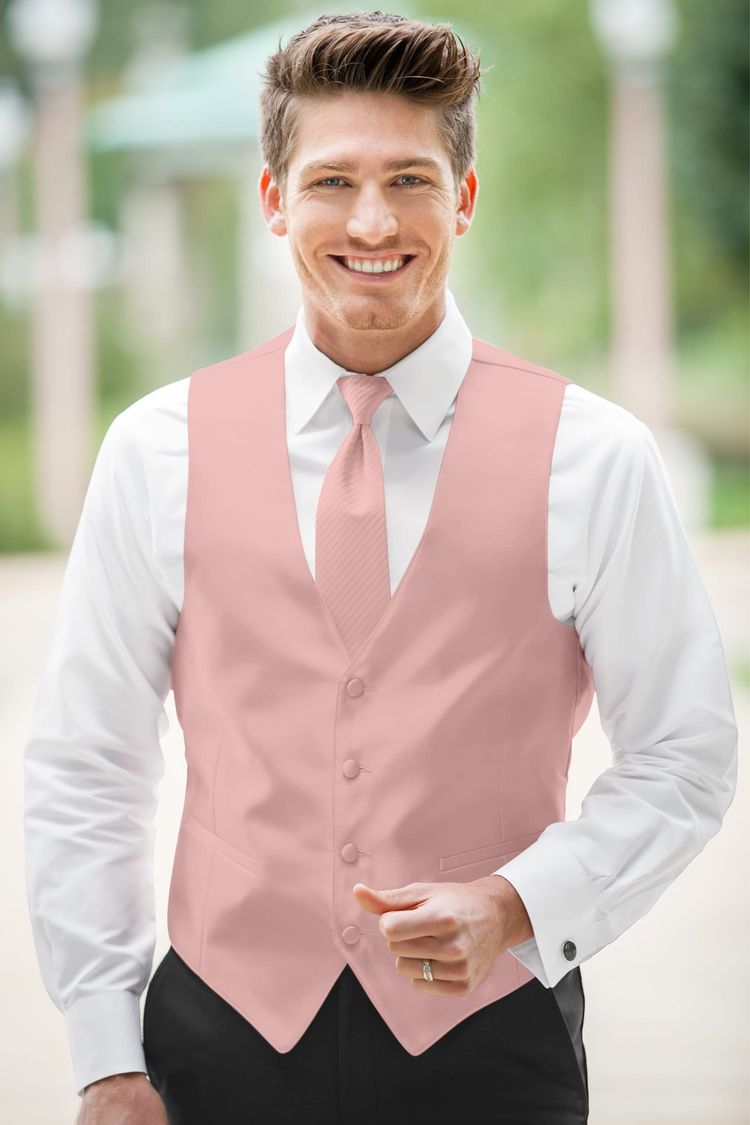 Guy wearing the Expressions Ballet Fullback Vest with matching tie