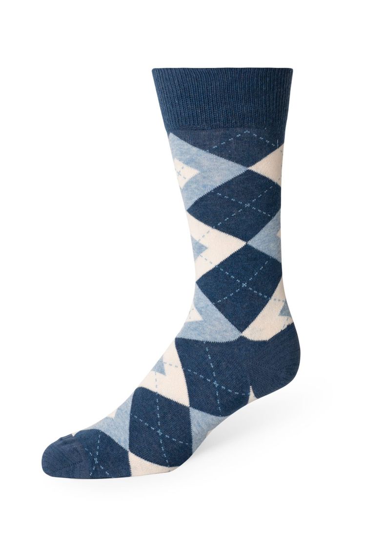 Heather Navy Argle Socks