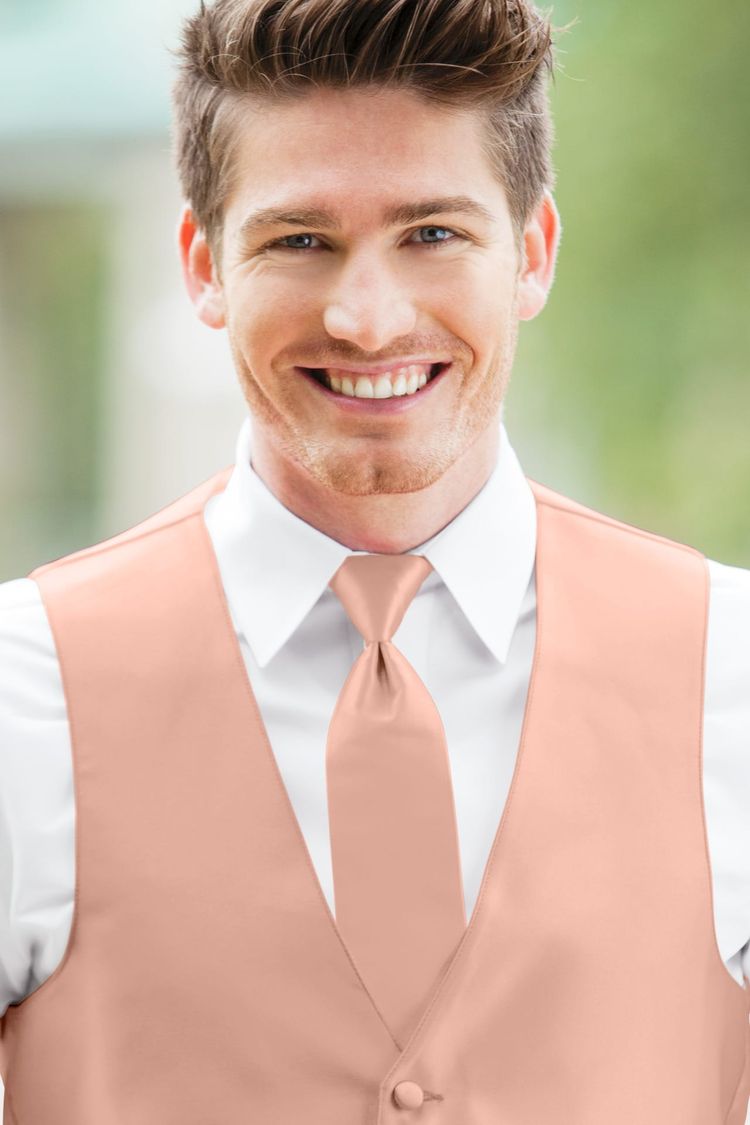 Man wearing a Expressions Bellini Windsor Tie with a matching vest
